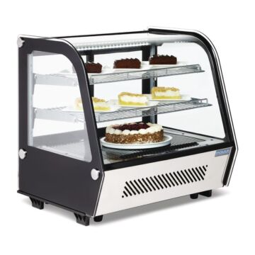 Polar G-Series Energiezuinige Aanrecht Voedsel Display Koelkast Zwart 120Ltr