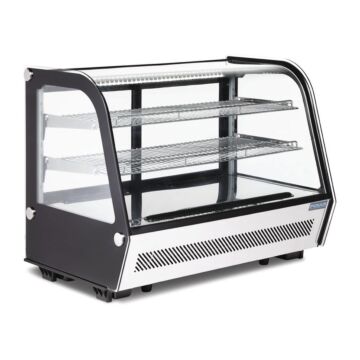 Polar G-Serie Energiezuinige Aanrecht Voedselexpositie Koelkast Zwart 160Ltr