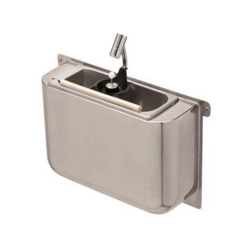 COMBISTEEL IJSLEPEL SPOELBAK MET IJSLEPELDOUCHE 410X120X270 MET WATERAFVOERGAT, WATERAANSLUITING EN STANDPIJP, 7108.0035