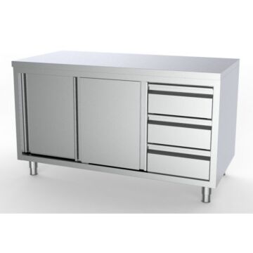 COMBISTEEL 700 WERKTAFEL SCHUIFDEUREN LADEN RECHTS 1800, 7333.0260