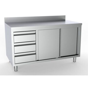 COMBISTEEL 700 WERKTAFEL SCHUIFDEUREN LADEN LINKS MET RAND 2000, 7333.0270
