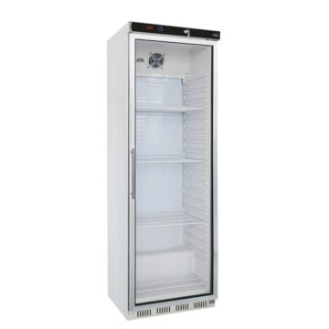 Koelkast Combisteel, glas deur, 350L, 60(b)x186(h)x59(d), 230V/185W