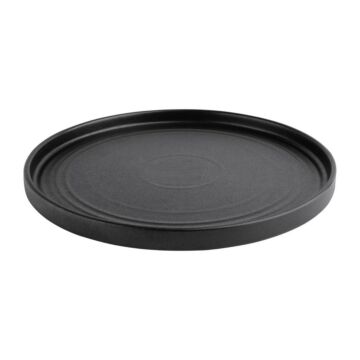 Olympia Cavolo platte ronde borden 27cm zwart (4 stuks)
