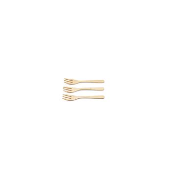 Sier Disposables Mini vork met snijrand bamboe 98 mm 12 x 200pcs box stuks