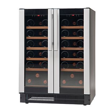Wijnklimaatkast Nordcap 38 flessen, 2 zones, 60(B) X 82(H) X57(D), 230V/110W