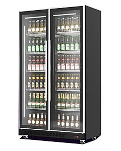 KOELKAST 2 GLASDEUREN ZWART, Combisteel, 7526.0010