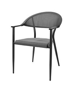 Bolero Santiago outdoor armstoelen zwart (4 stuks)