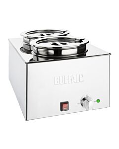 Buffalo bain-marie met 2x 5,2L bakken