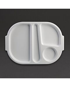 Olympia Kristallon dienbladen met vakken 37,5x27,8cm wit (10 stuks)