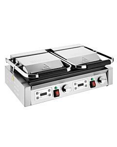 Buffalo Dubbele Contactgrill Platte & Geribbelde Platen
