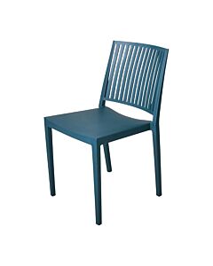 Baltimore stapelbare polypropyleen stoelen blauw (4 stuks)