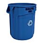 Ronde Brute container 75,7 ltr, Rubbermaid, model: VB 002620-73, blauw, recyclingsymbool
