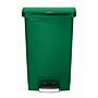 Slim Jim Step On container Front Step kunststof 50 ltr, Rubbermaid, model: VB 224283, groen