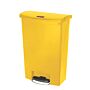 Slim Jim Step On container Front Step kunststof 90 ltr, Rubbermaid, model: VB 224238, geel