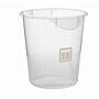 Ronde container 7,6 ltr groente, Rubbermaid, model: VB 232639, 12 stuks per verpakking, transparant, bruin