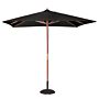 Parasol Bolero, vierkant, Zwart, 2,5 meter
