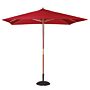Parasol Bolero, vierkant, Rood, 2,5mtr