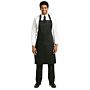 Schort Whites Chefs Clothing, halterschort, zwart, lang, zonder zak, poly/ktn, 97x71cm