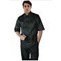 Koksbuis Whites Chefs, Vegas, korte mouw, zwart, poly/ktn, unisex, dubbele sluiting, basic, 235 g/m2