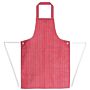 Schort Whites Chefs Clothing, keuken, rood/wit, lang, zonder zak, nylon, 102x71cm