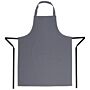 Schort Whites Chefs Clothing, halterschort, grijs, lang, zonder zak, poly/ktn, 71x97cm