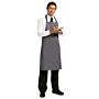 Schort Whites Chefs Clothing, halterschort, grijs, lang, zonder zak, poly/ktn, 71x97cm