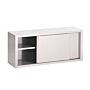 RVS muurkast met schuifdeuren 1400x400x850mm