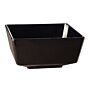 Float melamine vierkante kom zwart 13cm