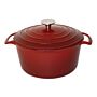 Braadpan Vogue, rond, rood, 4ltr, 12,5(h)x23,5(Ø)cm