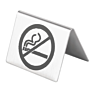 Tafelbordje Olympia, verboden te roken RVS