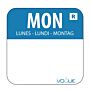 Kleurcode sticker maandag/blauw Vogue, 1000 stuks