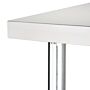 RVS Werktafel Vogue, onderblad, 180(b)x60(d)x90(h)cm