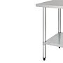 RVS Werktafel Vogue, onderblad, achteropstand, 120(b)x60(d)x90(h)cm