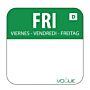 Oplosbare voedsel stickers vrijdag/groen Vogue, rol 1000