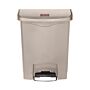 Rubbermaid Slim Jim pedaalemmer met pedaal aan voorzijde 30ltr beige