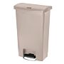Rubbermaid Slim Jim pedaalemmer met pedaal aan voorzijde 50ltr beige