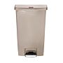 Rubbermaid Slim Jim pedaalemmer met pedaal aan voorzijde 68ltr beige