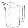 Vogue polycarbonaat maatbeker 2ltr
