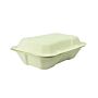 Vegware composteerbare bagasse voedseldozen met scharnierdeksel 22,8cm