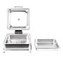Olympia vierkante elektrische chafing dish, 41(b)x41x(d)24(h)cm, 230V/2000W