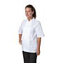 Whites Boston unisex koksbuis korte mouw wit S, Borstomvang: 92-97cm