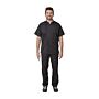 Chef Works Springfield unisex koksbuis met rits zwart XL, Borstomvang: 122-127cm