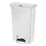 Rubbermaid Slim Jim Front Step pedaalemmer 50L wit, 72(h) x 52,7(b) x 34,3(d)cm