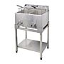 Buffalo onderstel voor dubbele friteuse (FC375 & FC377), 67(h) x 57,5(b) x 46,5(d)cm