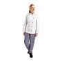 Whites Chicago unisex koksbuis lange mouw wit M, Borstomvang: 102-107cm