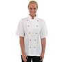 Whites Chicago unisex koksbuis korte mouw wit S, Borstomvang: 92-97cm