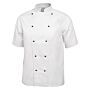 Whites Chicago unisex koksbuis korte mouw wit S, Borstomvang: 92-97cm