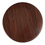 Bolero rond tafelblad donkerbruin 60cm, 3(h) x 60(Ø)cm