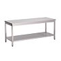 Gastro M RVS werktafel met onderblad 85x140x70cm, 85(h) x 140(b) x 70(d)cm