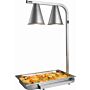 Warmhoudbrug Saro, aluminium, 230V/500W, incl 2 infrarood lampen en GN1/1 houder (zonder GN pan)